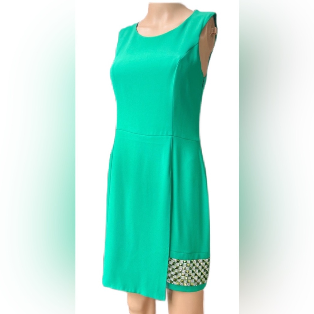 DRESS UP Rhinestone Embelished Green Dress Size 4